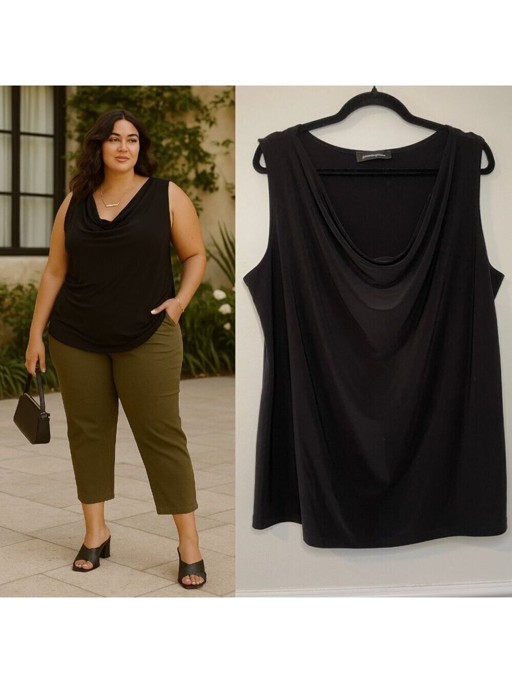 Penningtons Cowl Neck Sleeveless Blouse